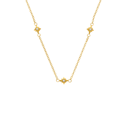 Written In The Stars Handwriting Tag Necklace (Gold)