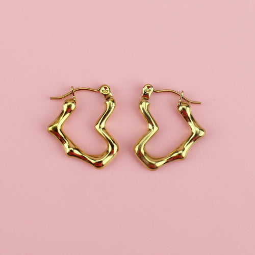 You Make My Heart Melt Hoop Earrings (Gold-plated)