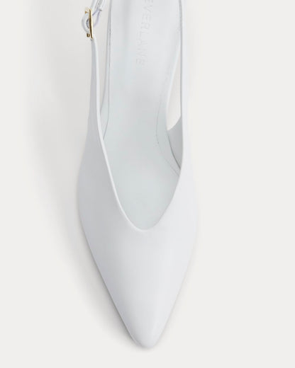 Pointed-Toe Slingback Heel | Snow