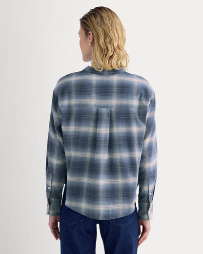Flannel Shirt | Blue Ombre Plaid