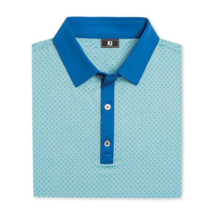 Athletic Fit Micro Flower Lisle (Men's) - Teal / Cobalt