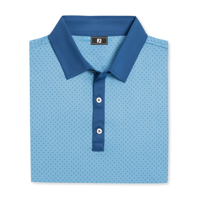 Athletic Fit Micro Flower Lisle (Men's) - Glacier / Ocean
