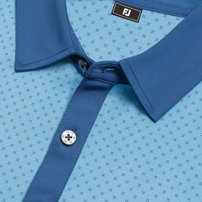 Athletic Fit Micro Flower Lisle (Men's) - Glacier / Ocean