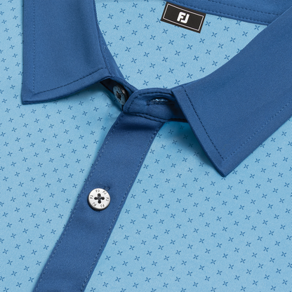Athletic Fit Micro Flower Lisle (Men's) - Glacier / Ocean