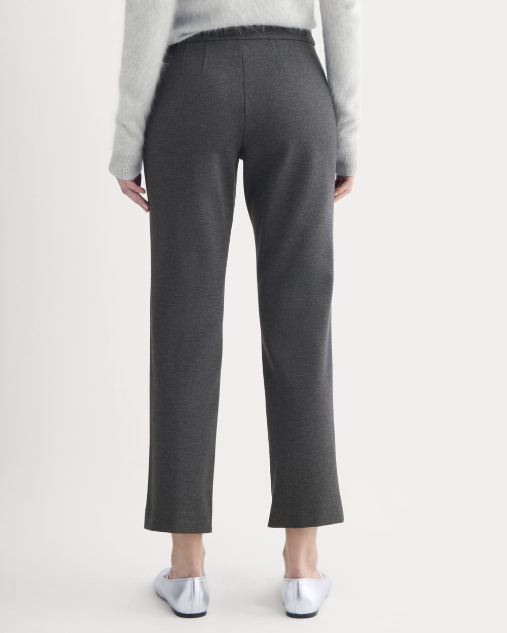 Slim Trouser in Ponte | Heathered Soot
