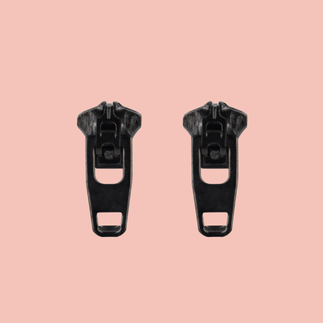 Zip Earrings (Black)