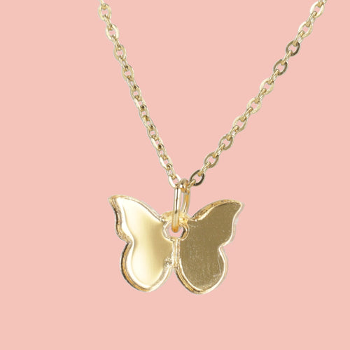You're my Butterfly, Sugar Baby Necklace (Gold Mirror)