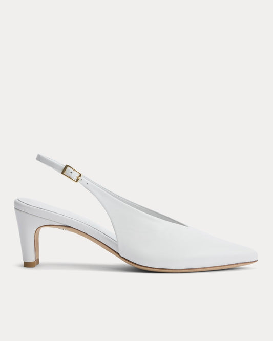 Pointed-Toe Slingback Heel | Snow