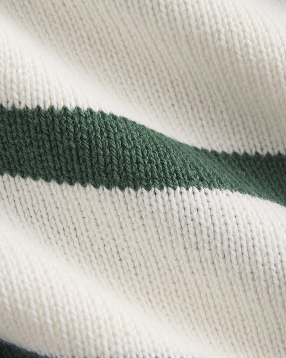 Striped Boatneck Sweater in Everyday Cotton | Hunter Green/Bone