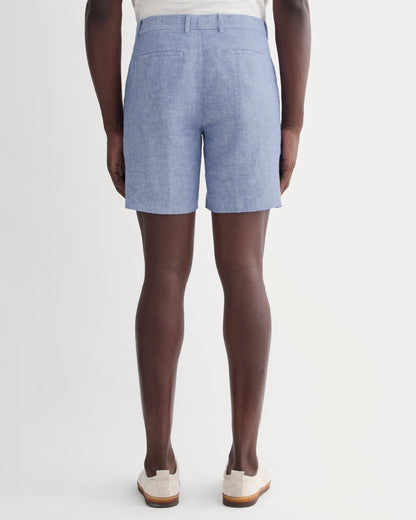 The 7" Linen Trouser Short | Chambray