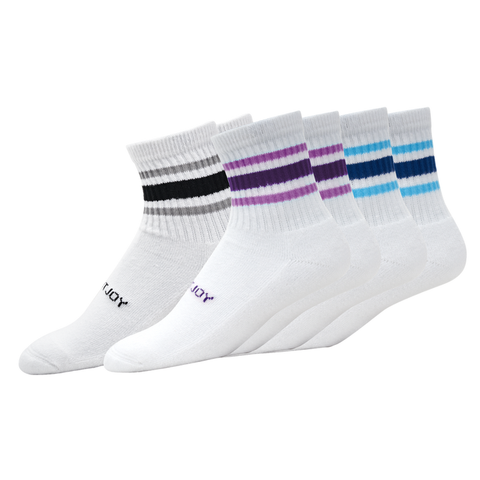 ComfortSof Quarter Stripe 3-Pack Women - White / Multi Stripe