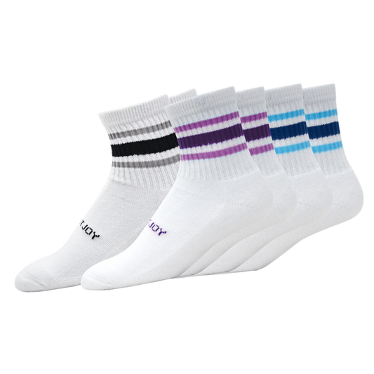 ComfortSof Quarter Stripe 3-Pack Women - White / Multi Stripe