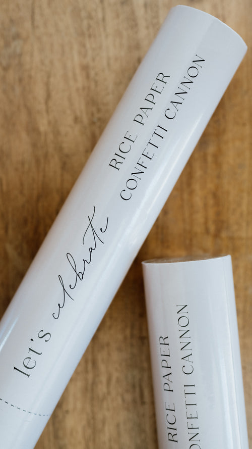 Biodegradable Confetti Cannon – White Circles