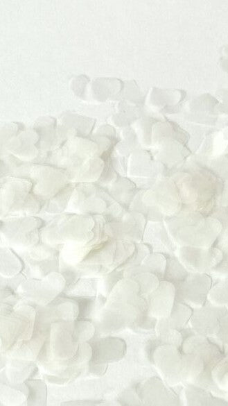 Biodegradable Confetti Cannon – White Hearts
