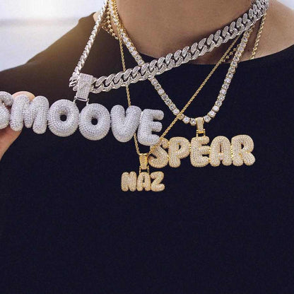 Custom Name Plate Bubble Font