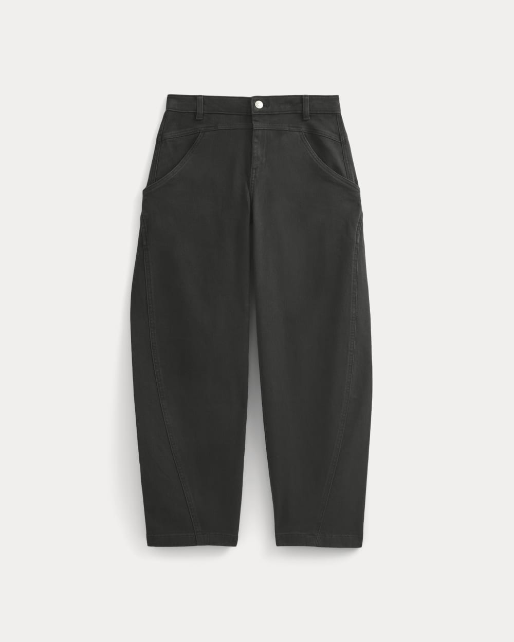 Double-Stitch Barrel Pant | Black
