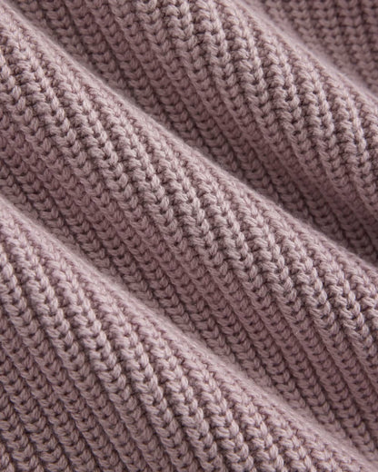 Cropped Ribbed Crew in Everyday Cotton | Burnished Lilac