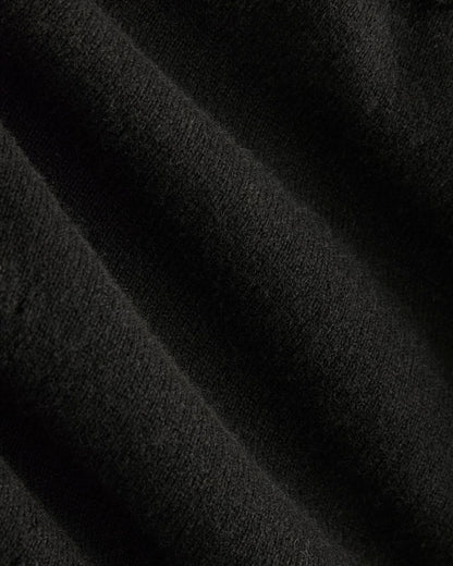 Cashmere Polo Midi Dress | Black