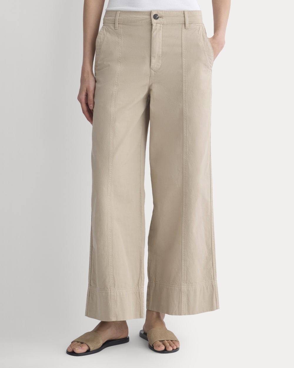 Seamed Wide-Leg Pant | Trench Coat Khaki