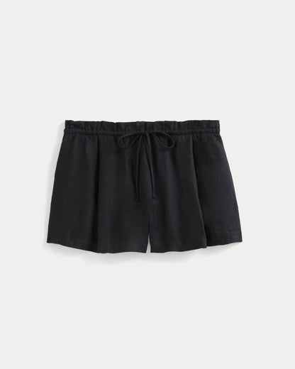 Flowy Short in Linen | Black