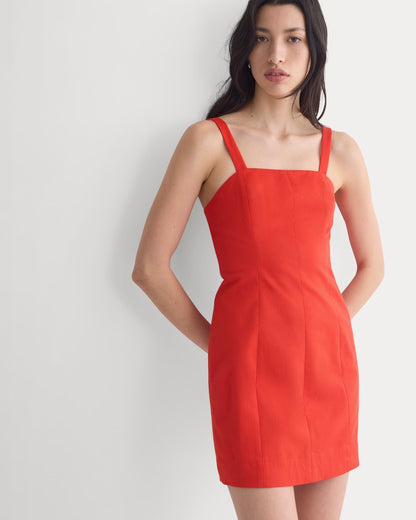 Seamed Mini Dress | Fiery Red