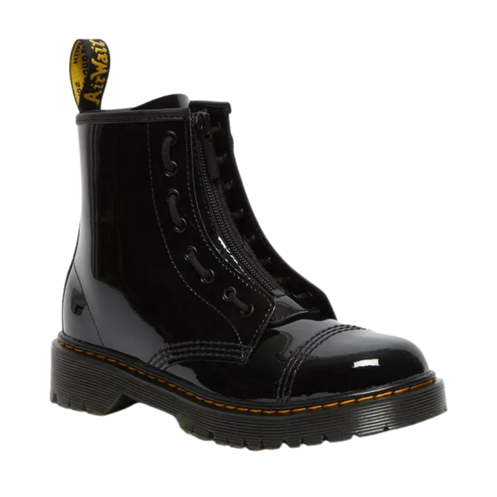 Dr. Martens Big Kids' Sinclair Bex Patent Leather Boots – Black