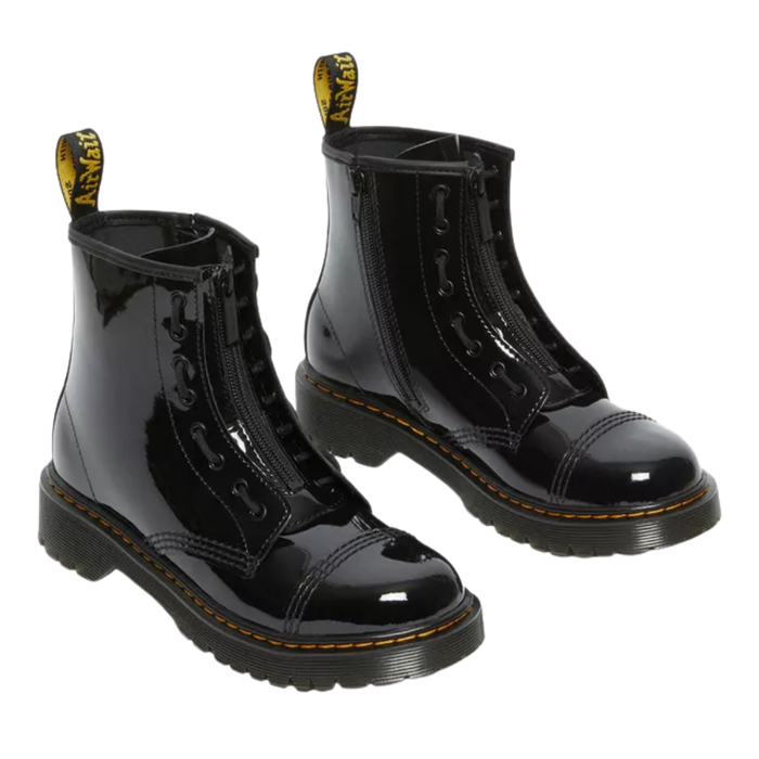 Dr. Martens Big Kids' Sinclair Bex Patent Leather Boots – Black
