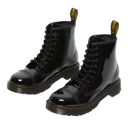 Dr. Martens Big Kids' Sinclair Bex Patent Leather Boots – Black