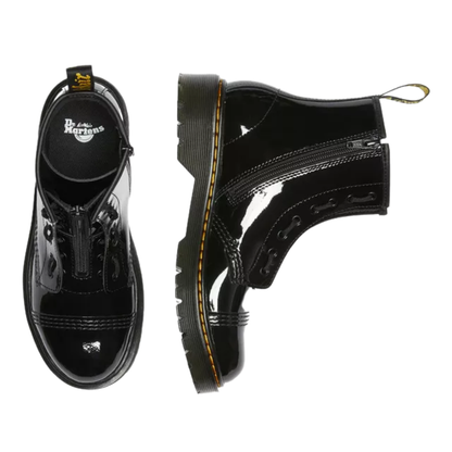 Dr. Martens Big Kids' Sinclair Bex Patent Leather Boots – Black