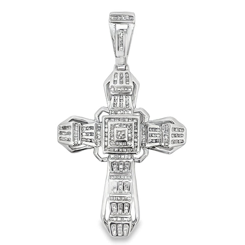 Emperor Cross CZ Pendant .925 Sterling Silver