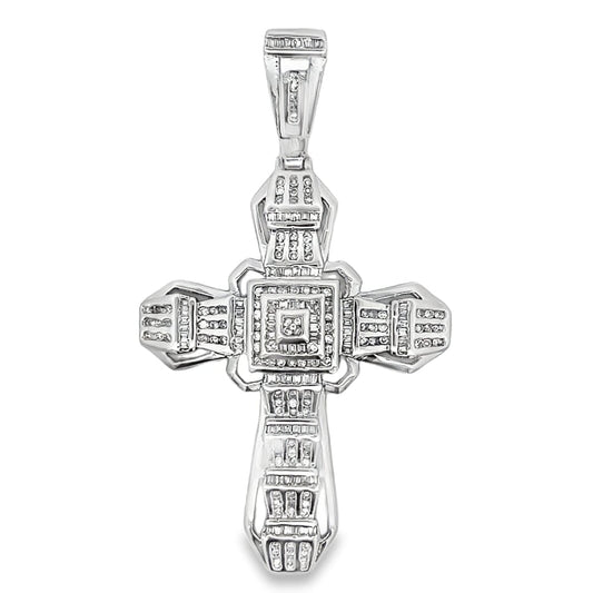 Emperor Cross CZ Pendant .925 Sterling Silver