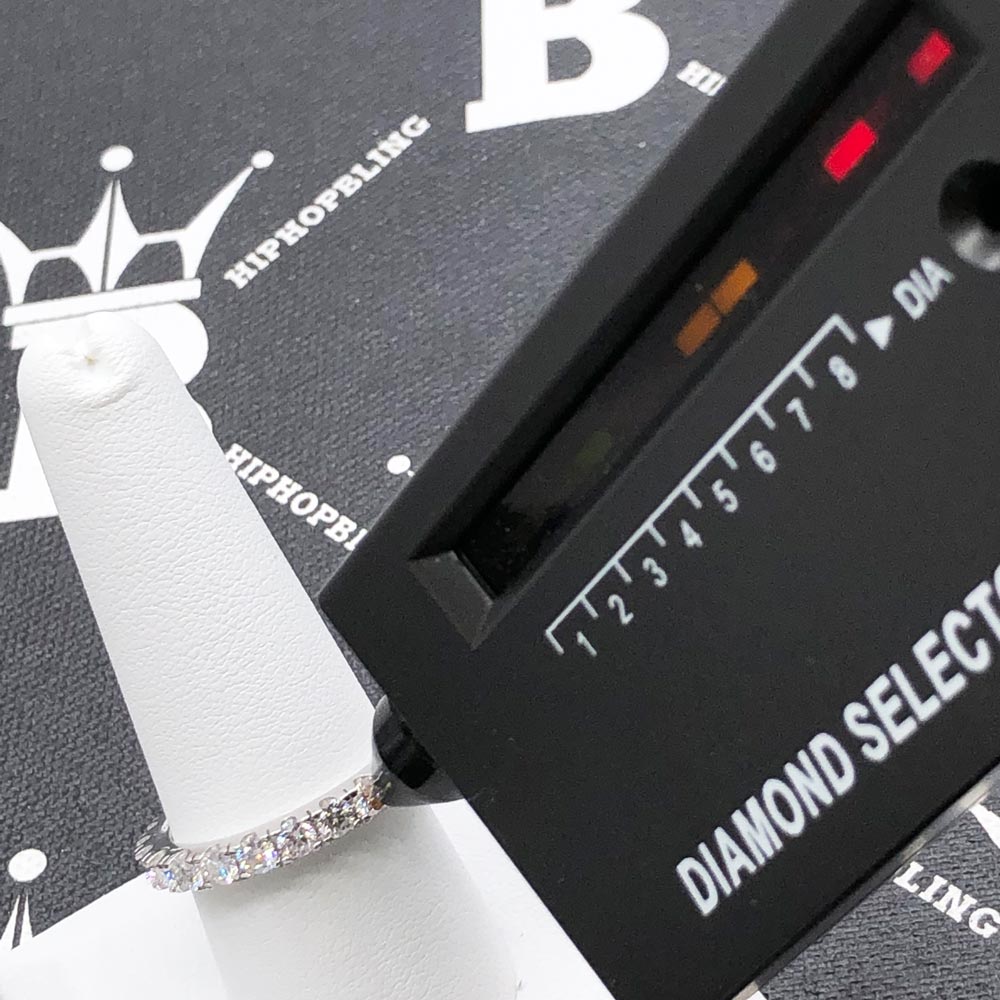 Eternity Band 3MM VVS Moissanite Ring .925 Sterling Silver