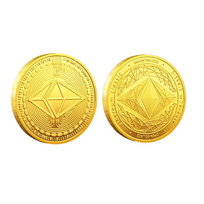 Ethereum Classic Coin Iced Out Frame Pendant