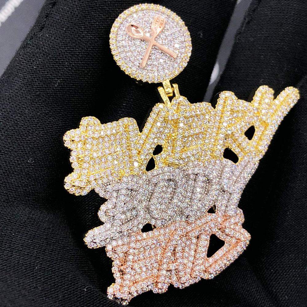 Everybody Eats VVS CZ Hip Hop Iced Out Pendant