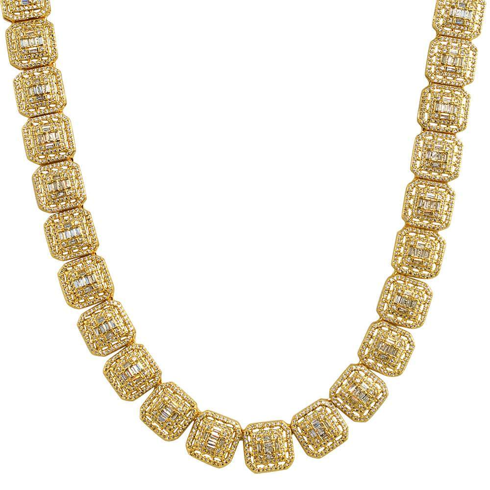 Exotic Baguette Ice CZ Iced Out Chain