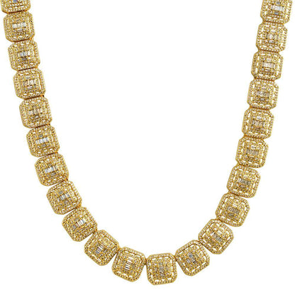 Exotic Baguette Ice CZ Iced Out Chain