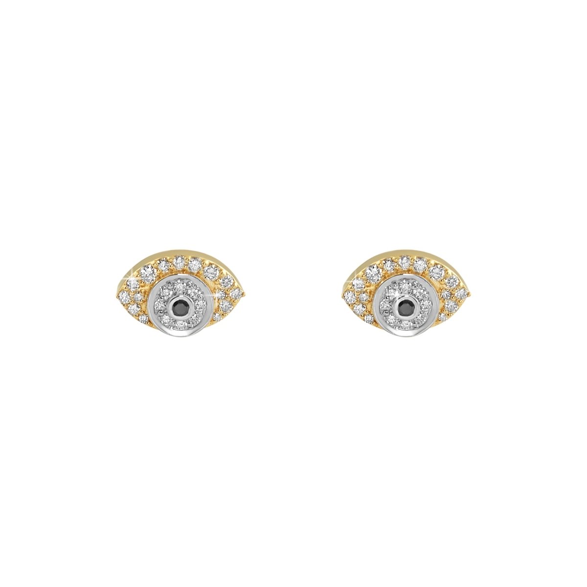 Eye Diamond Earrings .43cttw 10K Yellow Gold