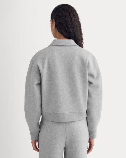 Luxe Fleece Zip Polo | Vintage Heather Grey