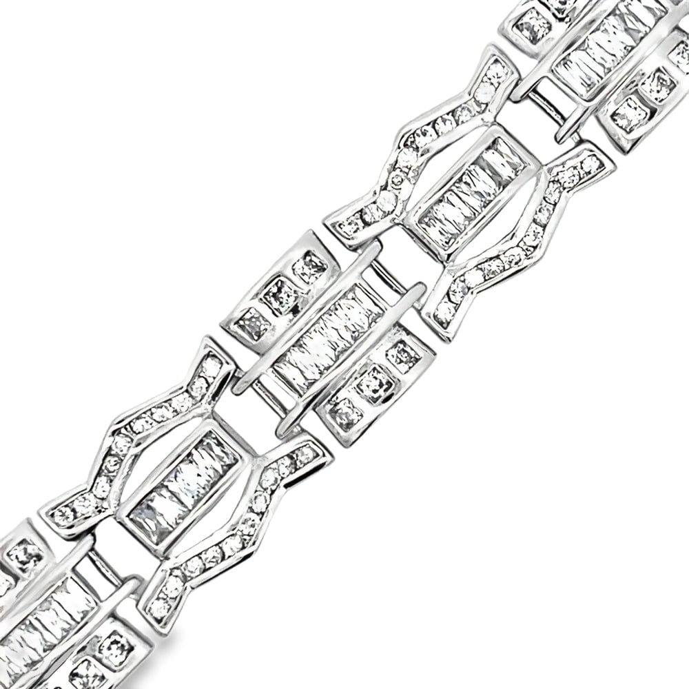 Fancy Baguette CZ Hip Hop Bracelet