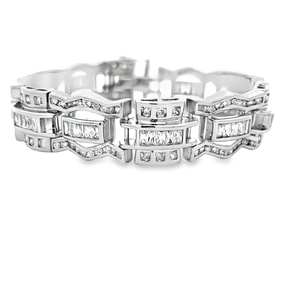 Fancy Baguette CZ Hip Hop Bracelet