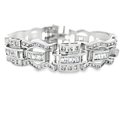 Fancy Baguette CZ Hip Hop Bracelet