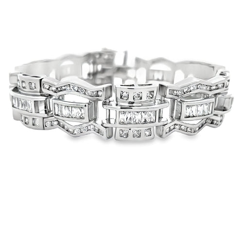 Fancy Baguette CZ Hip Hop Bracelet