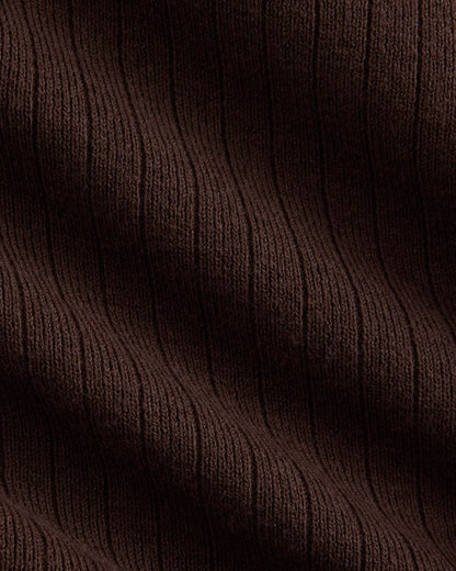 Textured Knit Tee | Coffee Bean