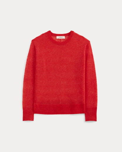 The Air Alpaca™ Relaxed Crew Top | Fiery Red