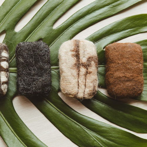 Felted Alpaca Exfoliating Loofah Soap