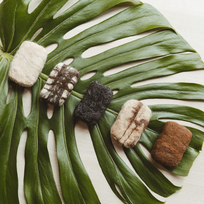 Felted Alpaca Exfoliating Loofah Soap