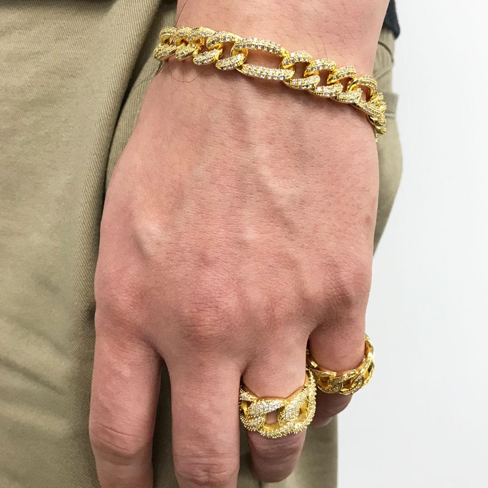 Figaro 10MM Iced Out Bracelet