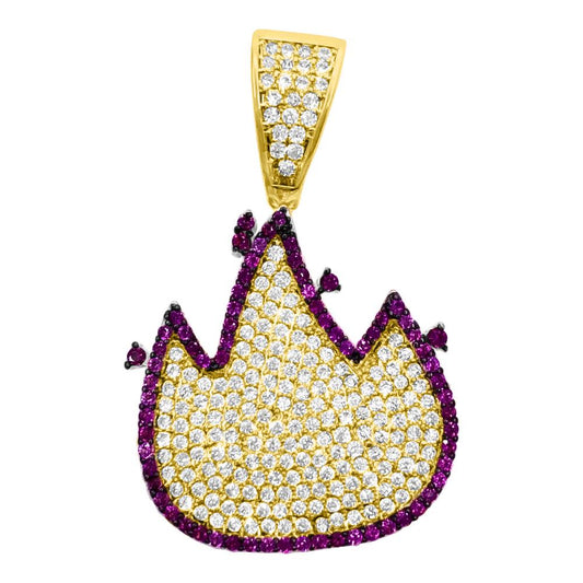 Fire VVS CZ Hip Hop Iced Out Pendant