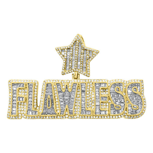 Flawless Star Baguette Medallion CZ Iced Out Pendant