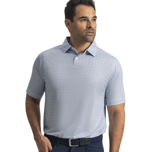 Floral Mark Lisle - Chambray / Coastal Blue / White